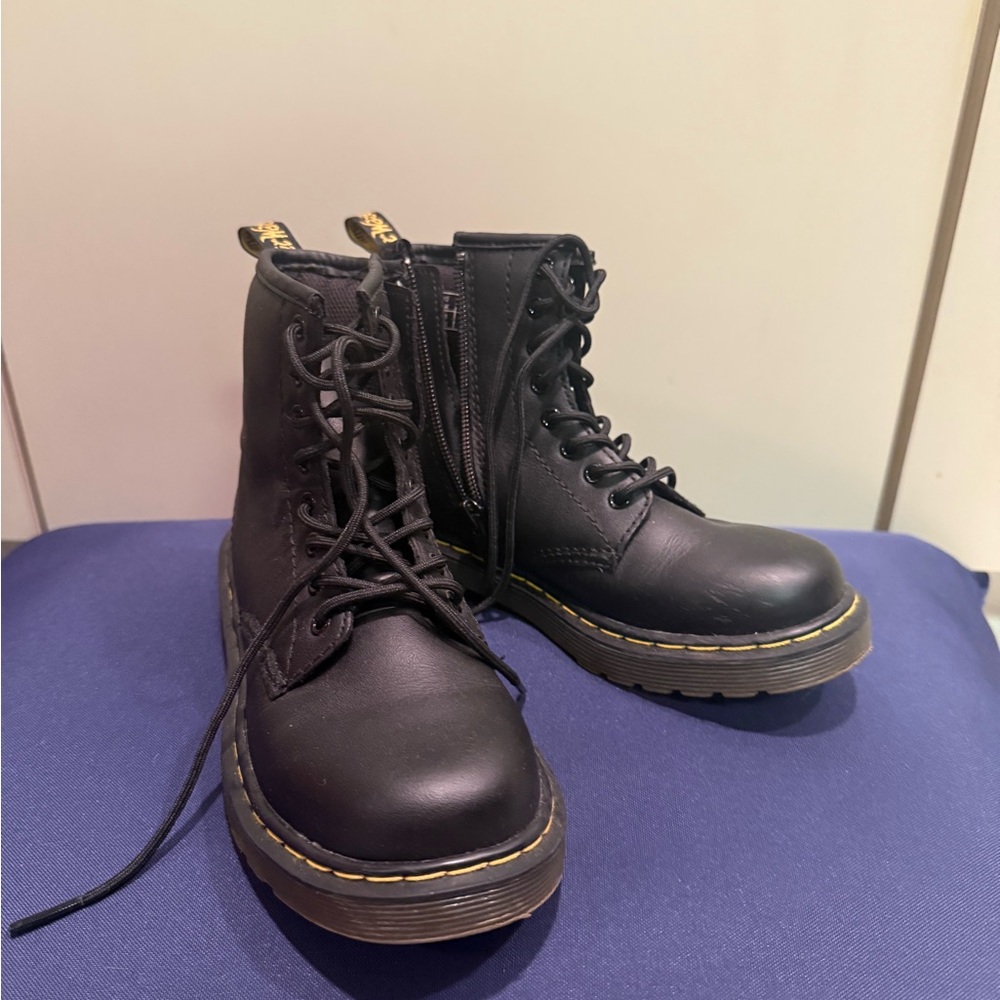 Dr. Martens Black Leather Combat Boots